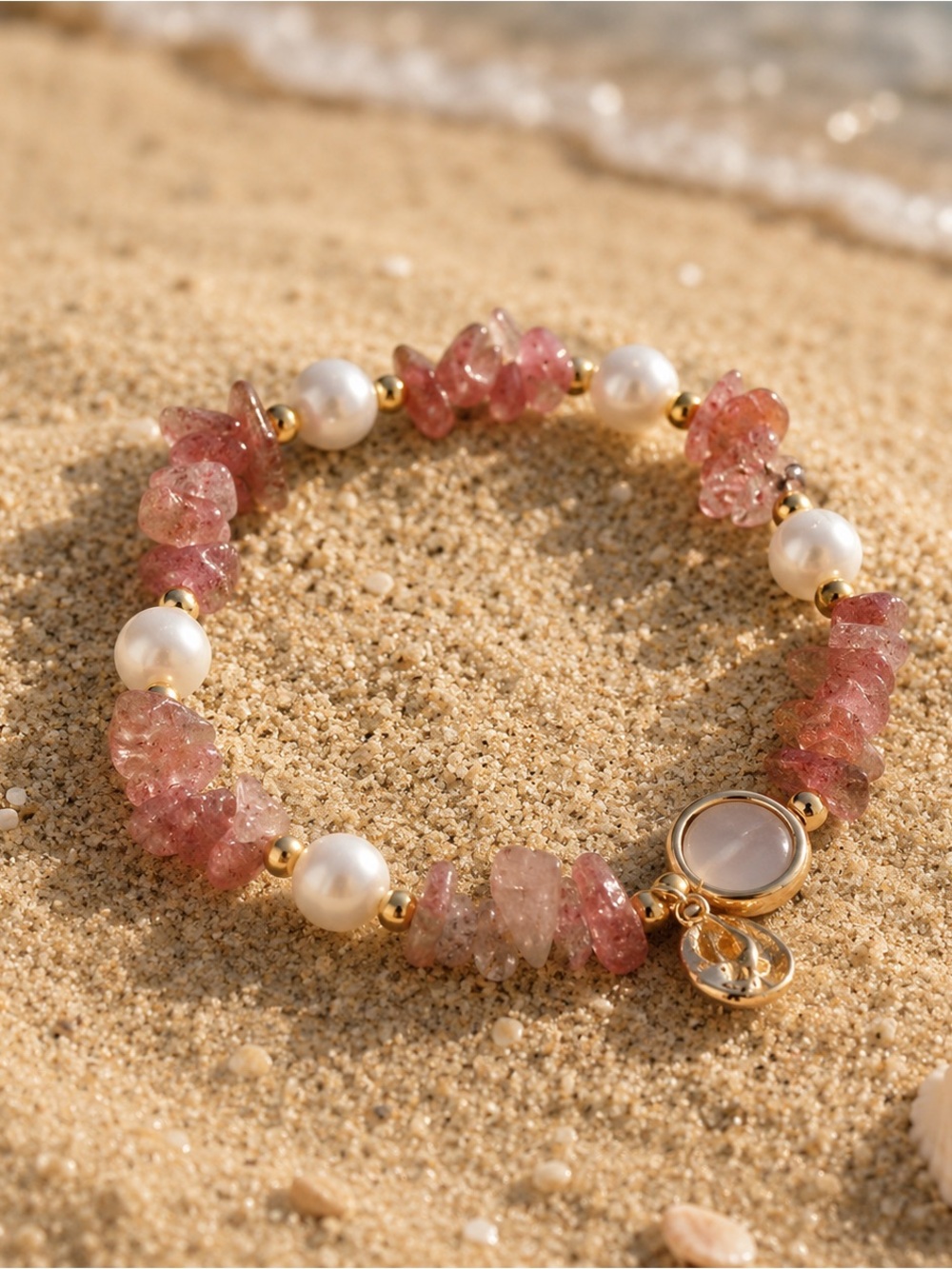 Dark Pink Bohemian Beach Bracelet